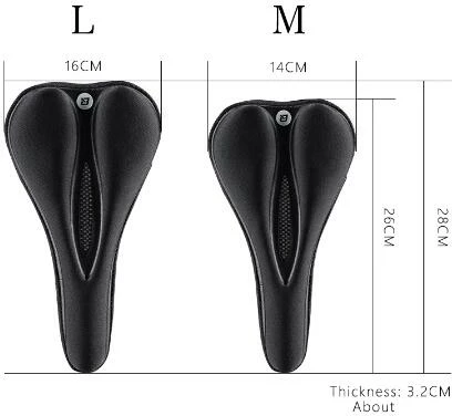 Mbulesë xheli për sedilje biçiklete Rockbros LF047-B, madhësia L, e zezë