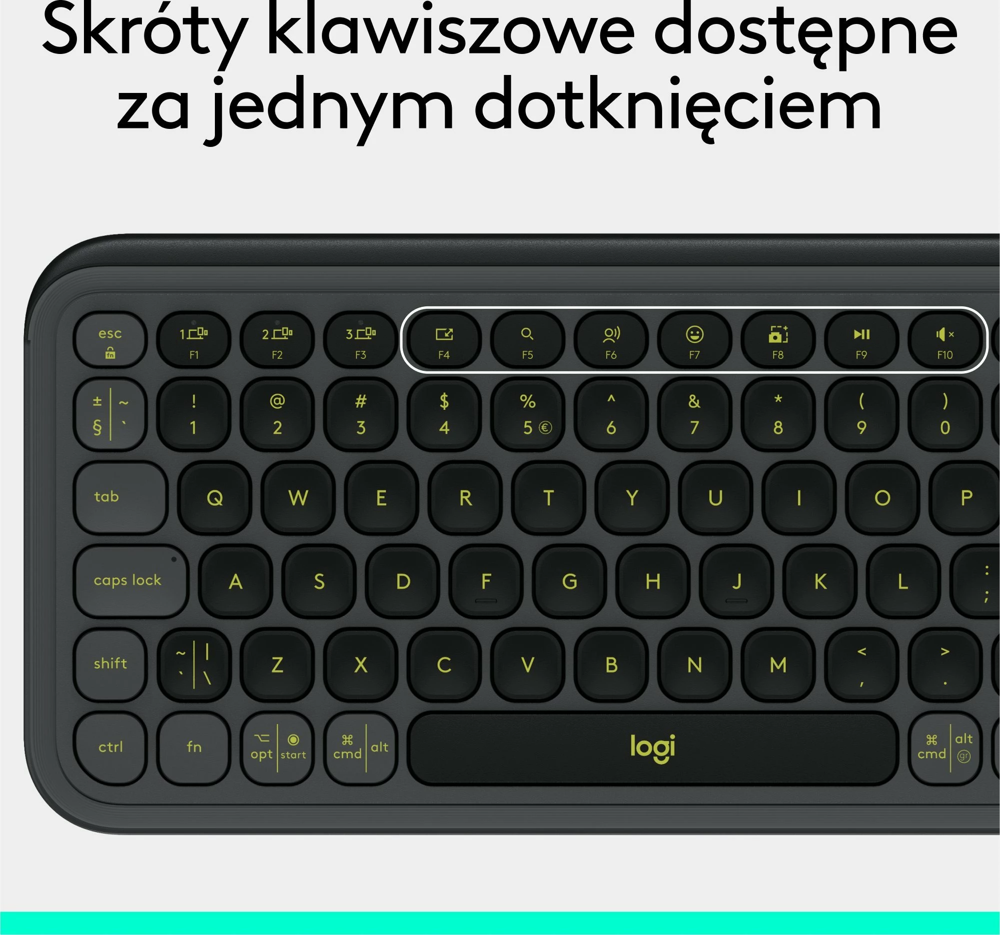 Tastierë Bluetooth wireless Logitech POP Icon Keys 920-013071, US INTL, pa numpad, pa ndriçim, grafit e zezë