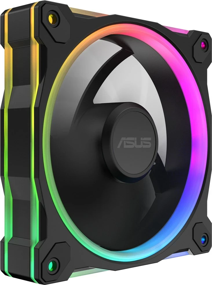 Ventilatorë për kasë kompjuteri ASUS Prime MR120 Fan ARGB, 12 cm, 3 copë, Zi