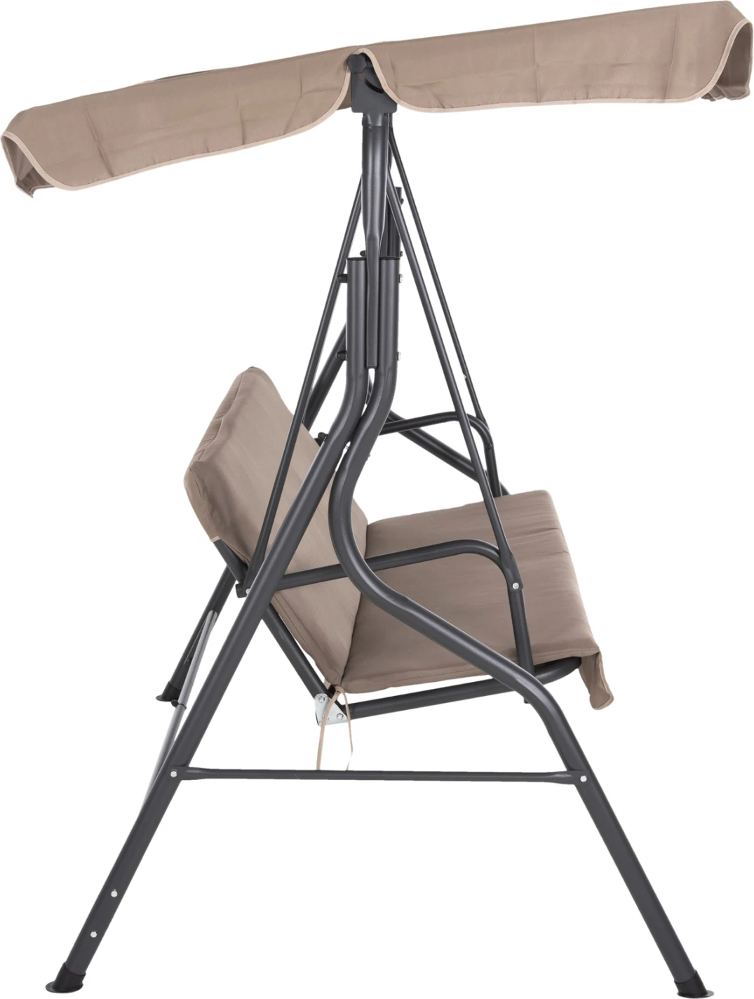 Luhatëse për verandë 3-vendëshe me mbrojtës dielli LIKID FH5979.02 metal gri - pëlhurë kafe 174x110x200Hcm