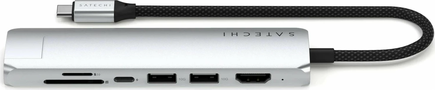 Adapter Satechi 7w1 ST-P7S, USB-C, HDMI 4K, Ethernet, ngjyrë argjendi