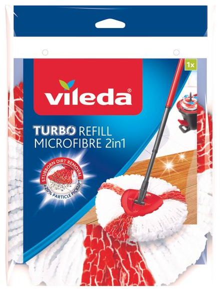 Leckë Spin Vileda Turbo 2 në 1, e bardhë/kuqe