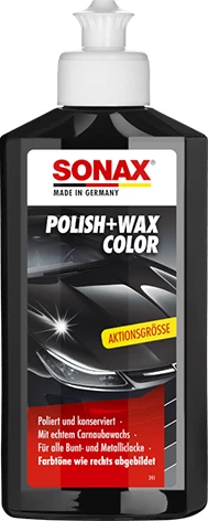 SONAX Polir&wax me Ngjyrë të Zezë 250ml