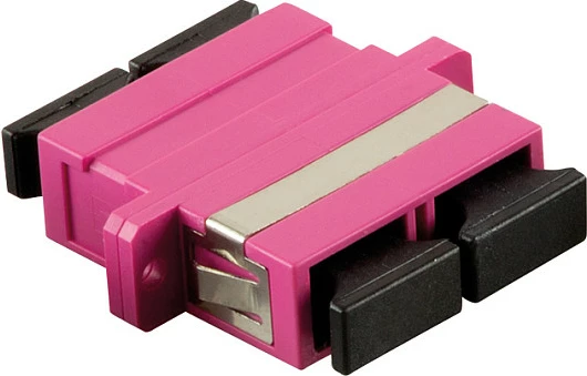 Adapter fiber optik LogiLink SC Duplex me flanxhë, vjollcë