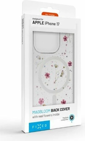 Mbështjellës Fixed MagBloom për Apple iPhone 17, polikarbonat i përforcuar, transparent/Blush Plum