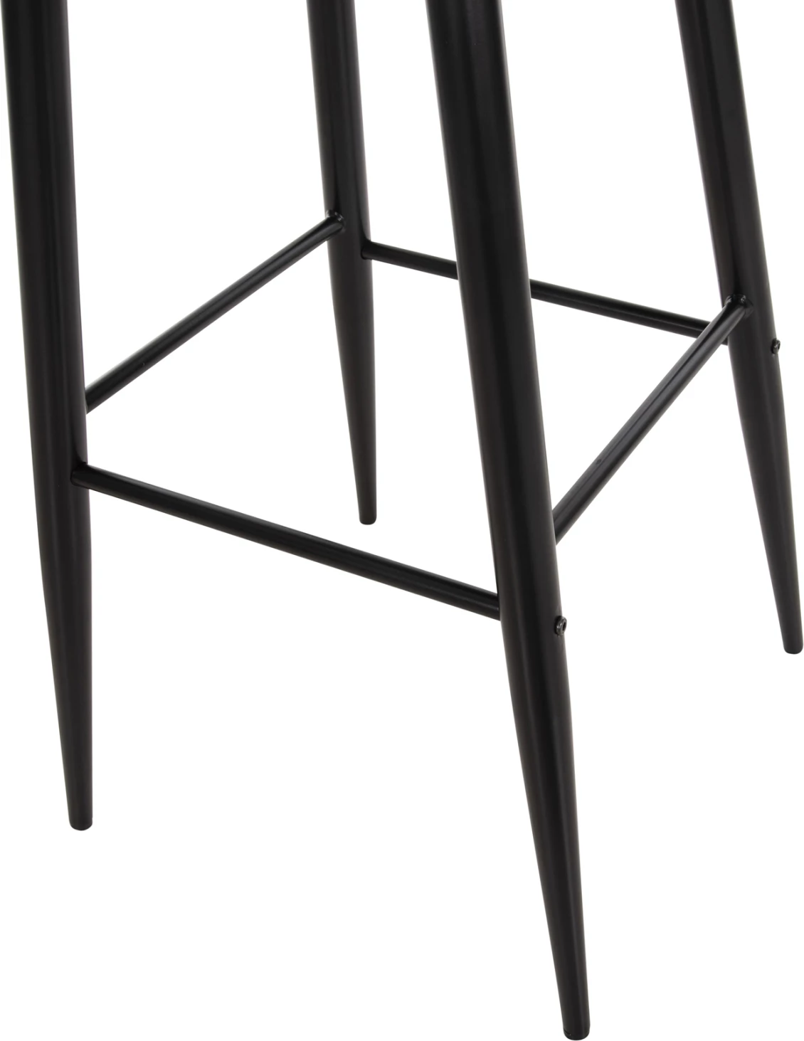 Karrige për bar, vend i lartë, VANESSA FH8459.12, e zezë PP & këmbë metalike të zeza, 47x48,5x107H cm., set prej 2 copë