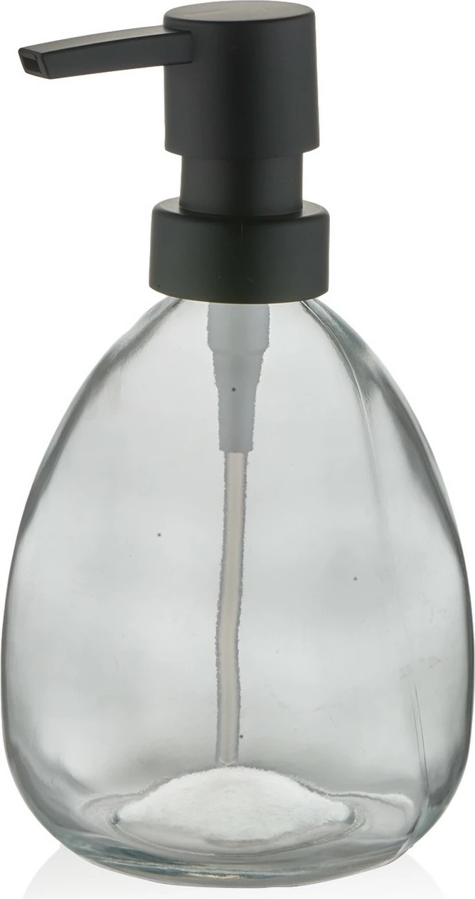 Dozator sapuni Mijölnir, qelq transparent, SBN0056, 10x10x16cm