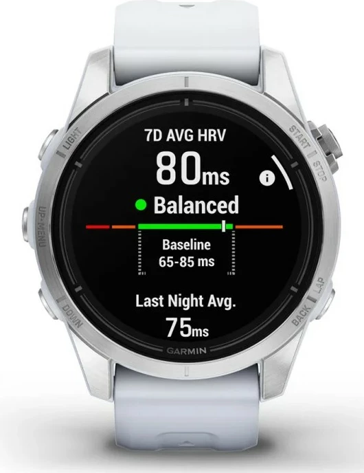 Smartwatch Garmin Epix Pro Gen 2 42mm bardhë/argjend