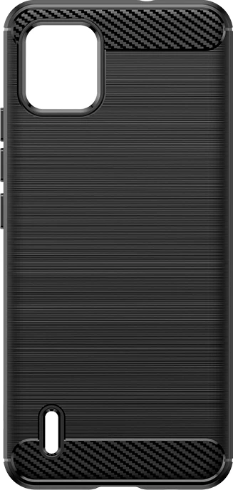 Mbështjellës Hurtel Carbon Case për Nokia C110, silikon, i zi