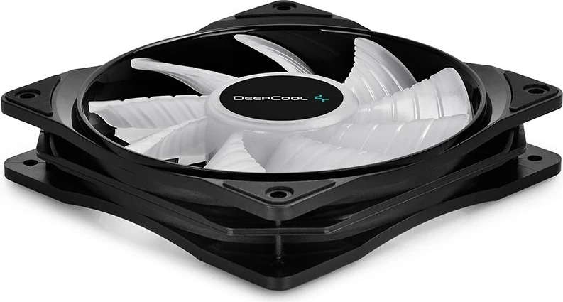Ventilator kase DeepCool RF120-3in1, 12 cm, 3 copë, i zi, me ndriçim multi
