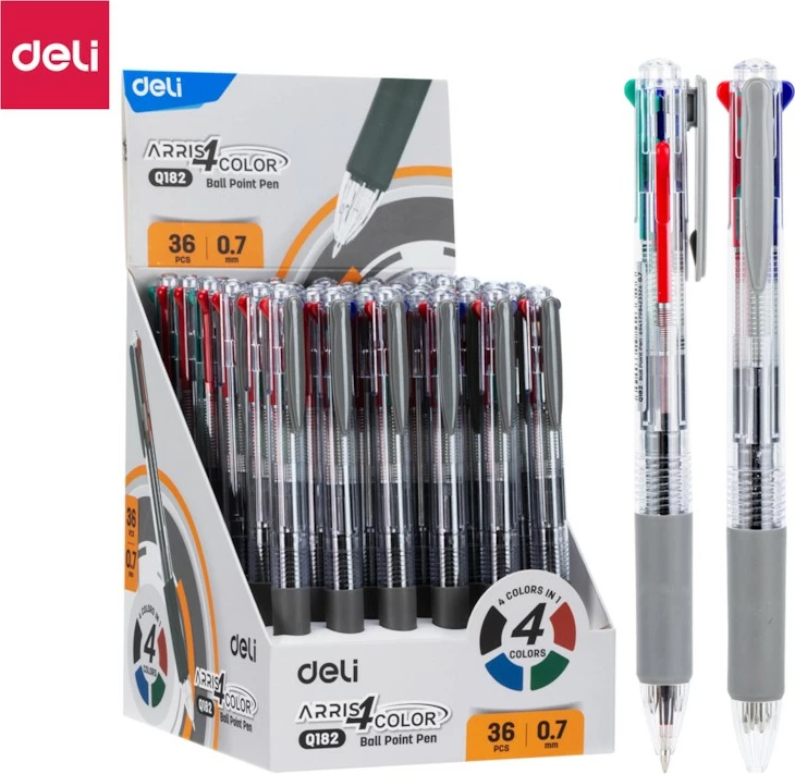 DELI KIMIK BALLPOINT 0.7 ME 4 NGJYRA 1/36 Q182