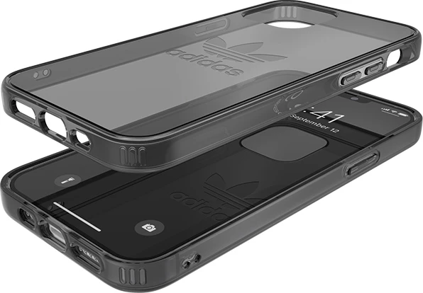 Mbështjellës Adidas OR Protective Clear Case për iPhone 12 / iPhone 12 Pro, i tejdukshëm, i zi