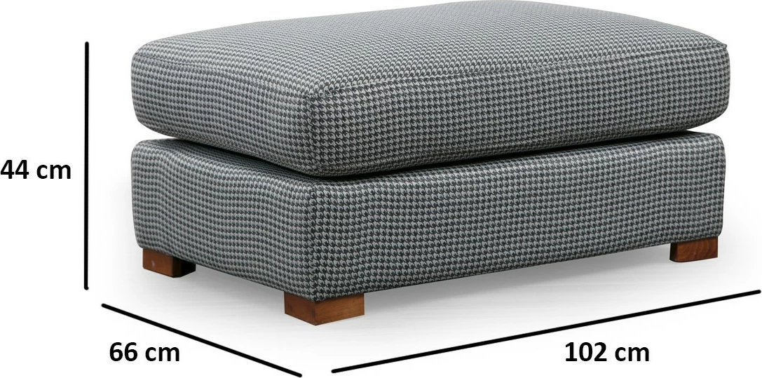 Këndare Atelier del Sofa, Loop 2, ngjyrë gri e çelët, me pouf