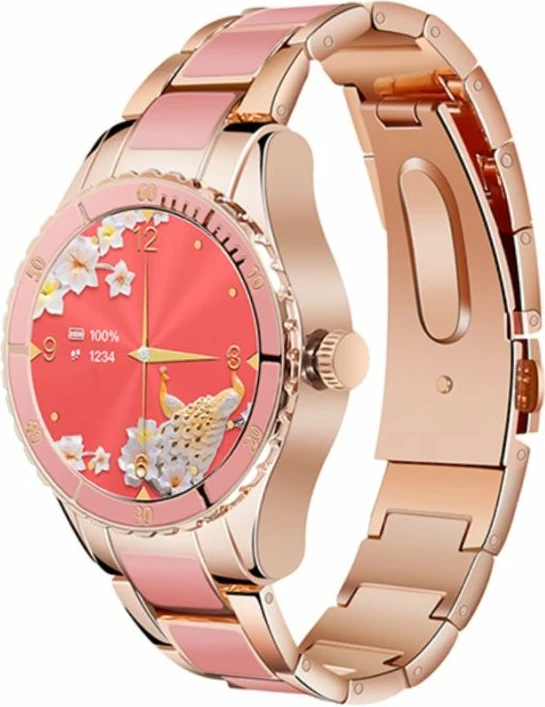 Smartwatch për femra Rubicon, rozë