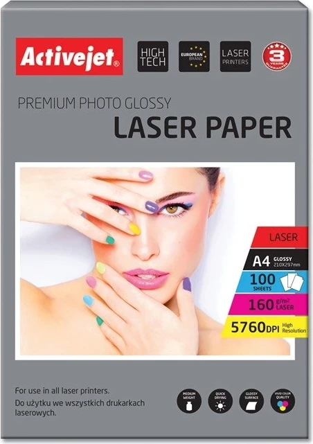 Letër fotografike Activejet AP4-160G100L për printerë laser, A4