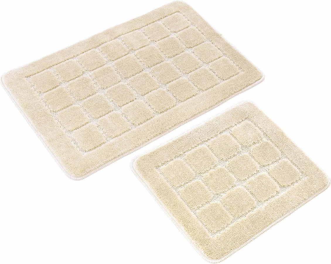 Set tapetash për banjo, krem, Kareli, 2 copë