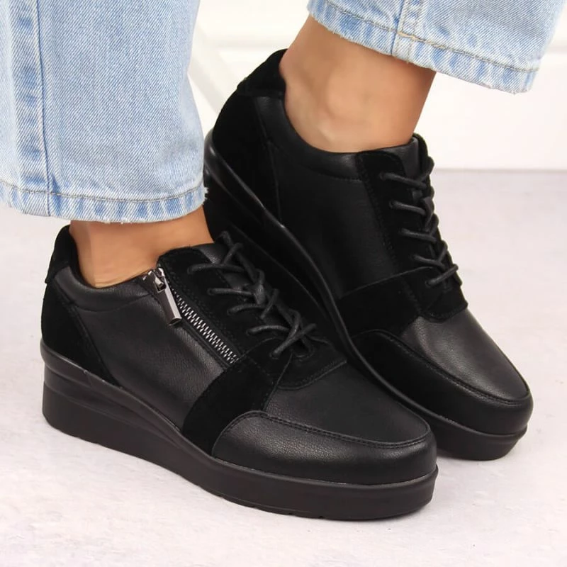 Atlete wedge për femra Sergio Leone PB236-S, të zeza