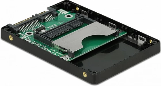 Adapter CFast në SATA DeLOCK 91750, hot-swap, internal, 70x100x8 mm, gri