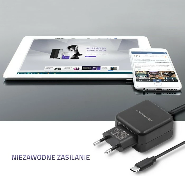 Karikues muri Qoltec 50197, 12W, USB Type C, i zi