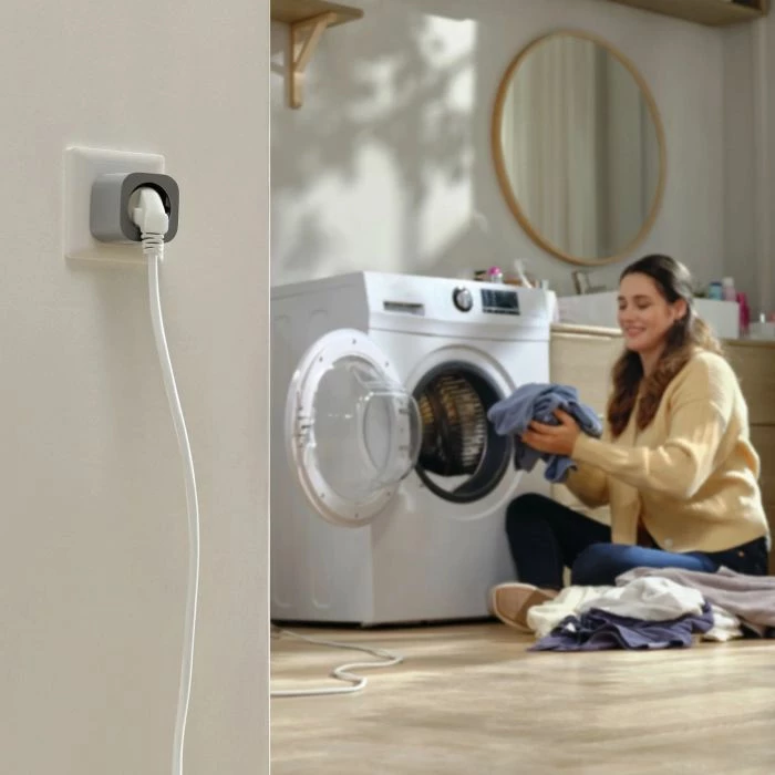 Prizë smart ECOFlow 5011401002 WiFi 2.4GHz, 10A, 110-250V, Matter, për PowerStream Microinverter, Gri