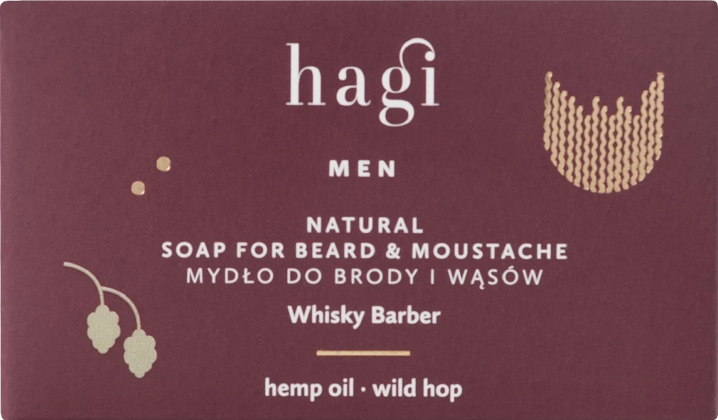 Sapun për mjekër dhe mustaqe Hagi Whisky Barber për burra 100g