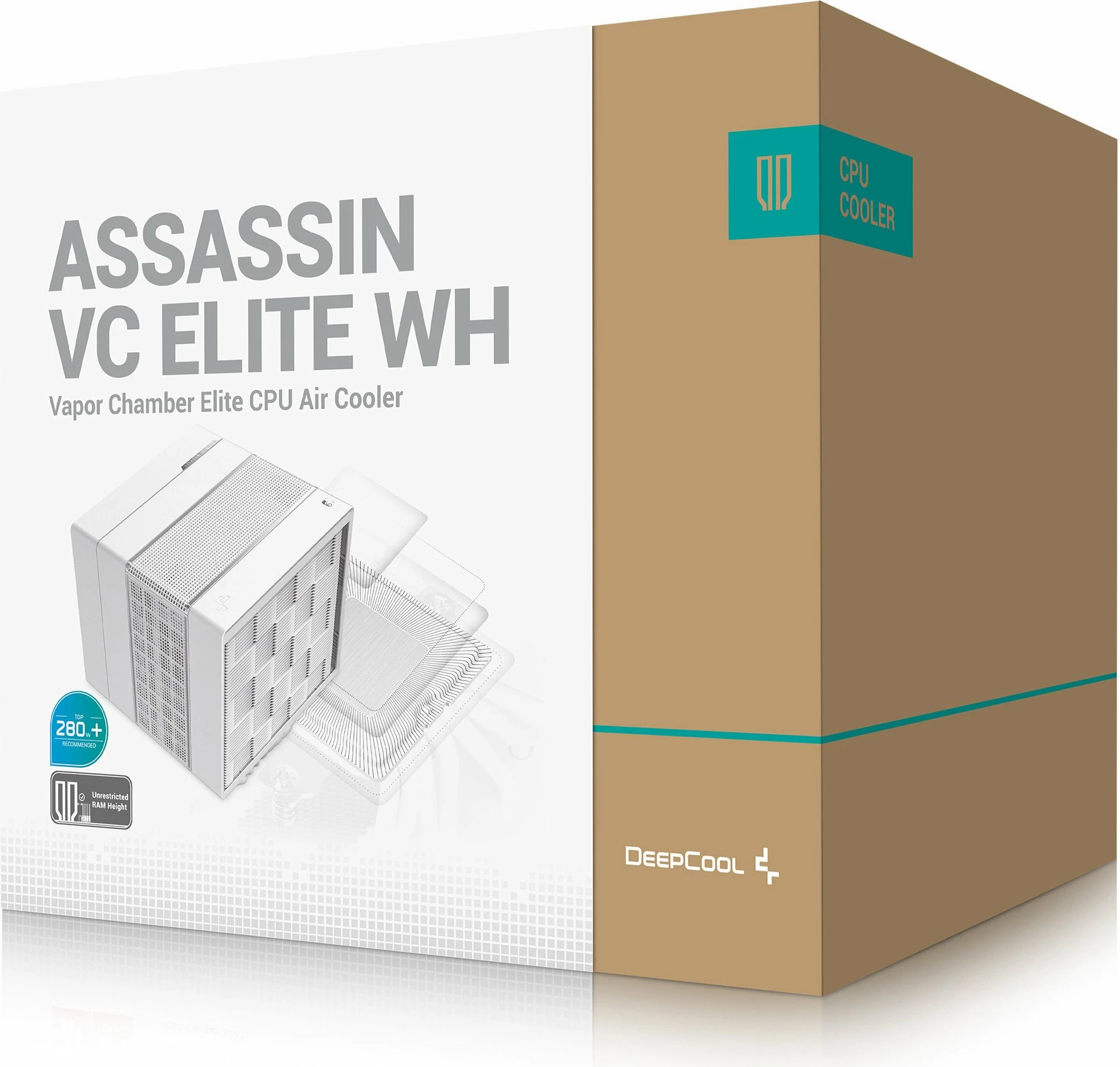 Ftohës CPU Deepcool Assassin VC Elite WH R-ASN4-BKNVNN-GJD, 2 ventilatorë, 300W TDP, i bardhë