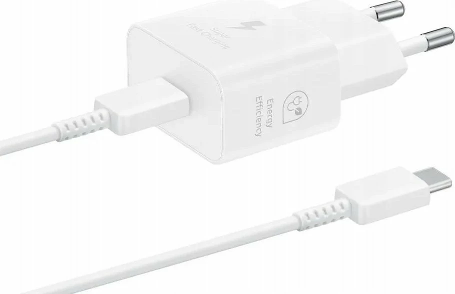 Karikues rrjeti Samsung EP-TA2510 (EP-T2510XWEGEU) 25W 1x USB-C PD 3.0 PPS, kabllo USB-C 1 m, i bardhë