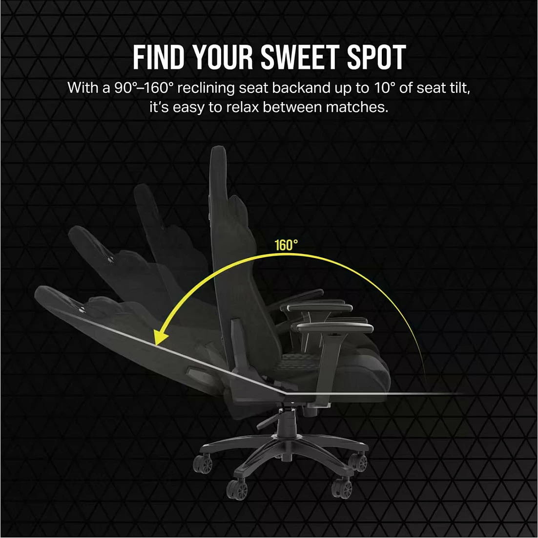 Karrige gaming Corsair TC100 RELAXED, stof (fabric), e zezë
