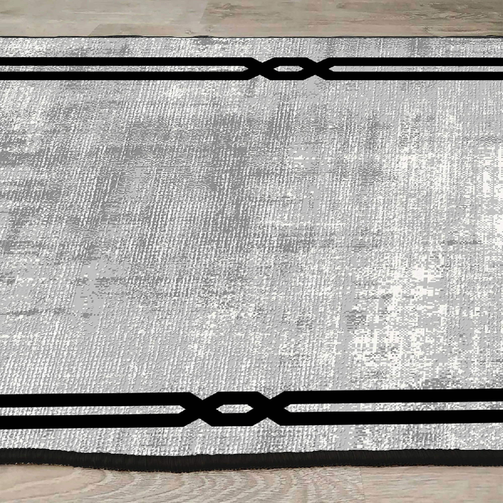 Qilim (80 x 150) Conceptum Hypnose, Eexfab800-Klm, ngjyrë gri dhe e zezë
