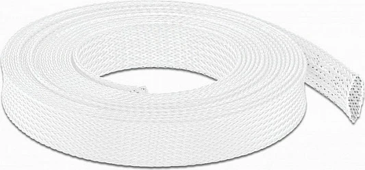 Mbështjellës kabllosh i gërshetuar i zgjerueshëm DeLOCK 10 m x 19 mm, i bardhë