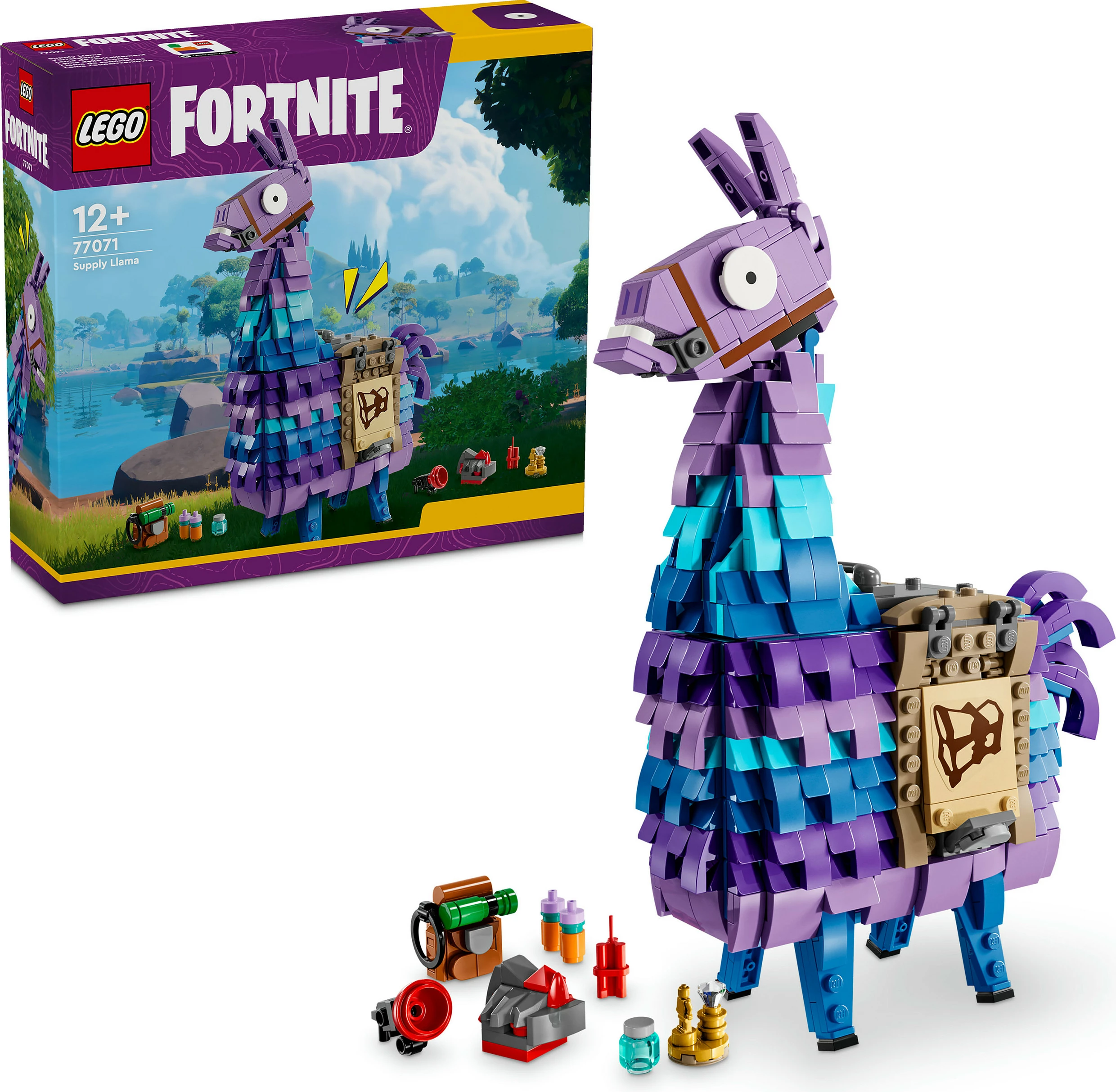 Set ndërtimi LEGO Fortnite Supply Llama 77071, 691 pjesë, shumëngjyrësh