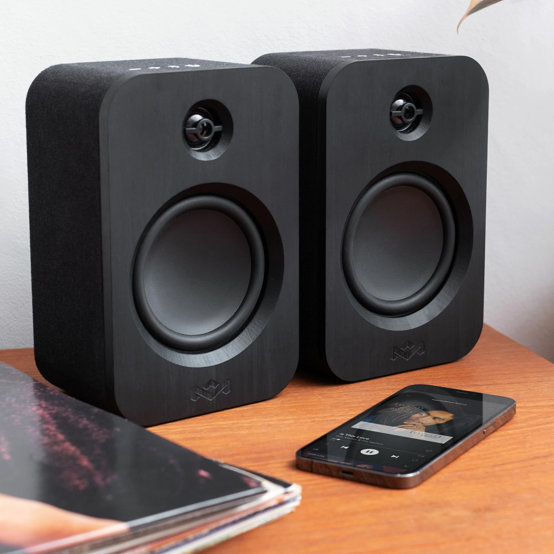 Altoparlantë House Of Marley Get Together Duo Bluetooth, 20h bateri, set 2 copë, të zeza