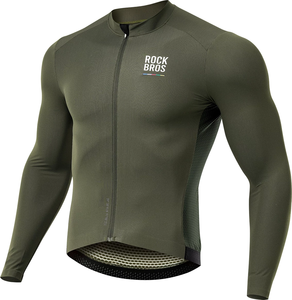 Fanellë çiklizmi për meshkuj me mëngë të gjata Rockbros ROAD TO SKY 15220003002, size S, jeshile