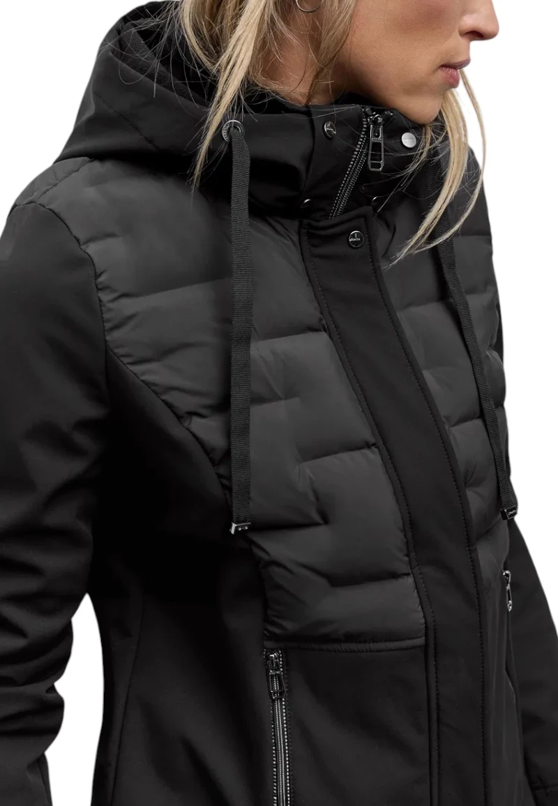Jakne e gjatë puffer për femra Street One Mat Mix Softshell 202117, e zezë [Madhësia: 40]