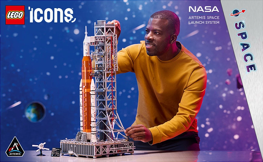 Set ndërtimi LEGO Icons NASA Artemis Space Launch System 10341, 3601 copë, multikolor