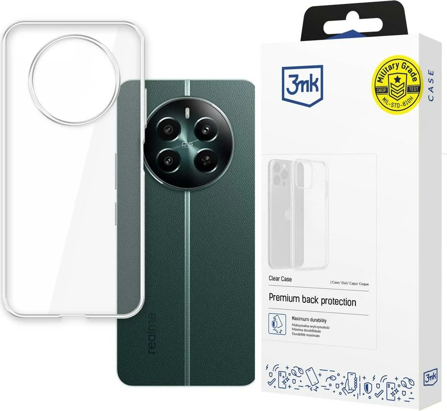 Mbështjellës 3mk Protection Clear Case për Realme 12+ 5G, Transparent