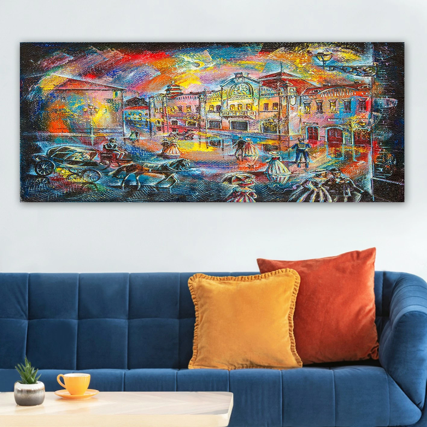Pikturë dekorative në kanavacë, shumëngjyrëshe, YTY2206521390_50120, 50x120cm