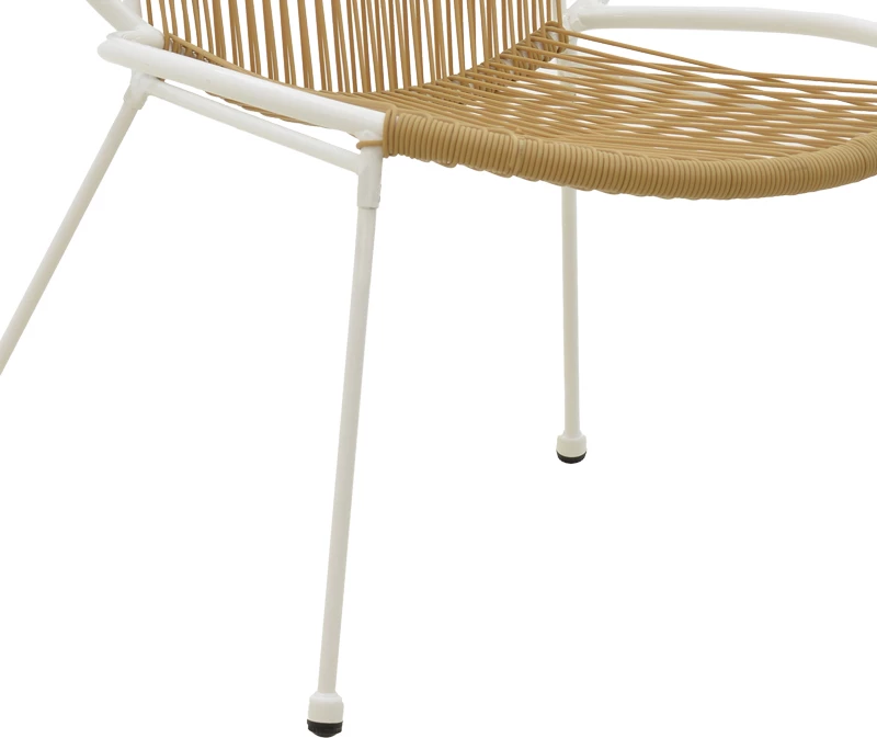 Karrige Dapper metalike e bardhë-pe natyrale 64.5x74.5x76cm