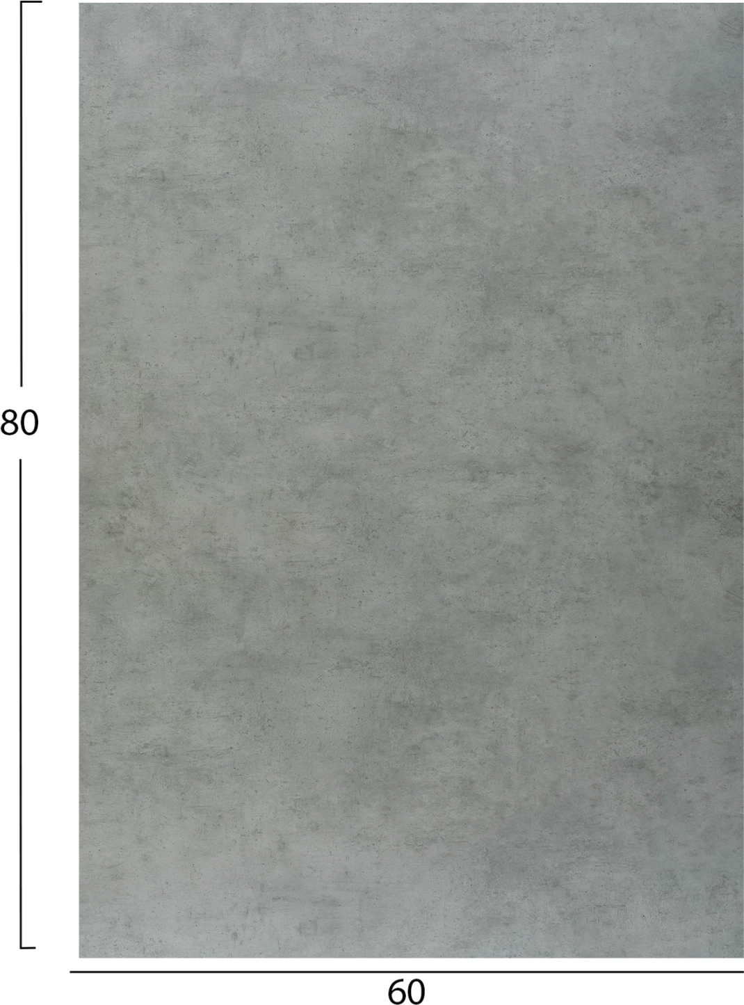 Sipërfaqe tavoline HPL, drejtkëndëshe, ngjyrë çimento, 60x80cm, set prej 2 copësh