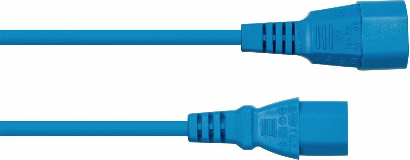 Kabllo rryme Kabelmeister IEC C14 në C13, 5m, blu