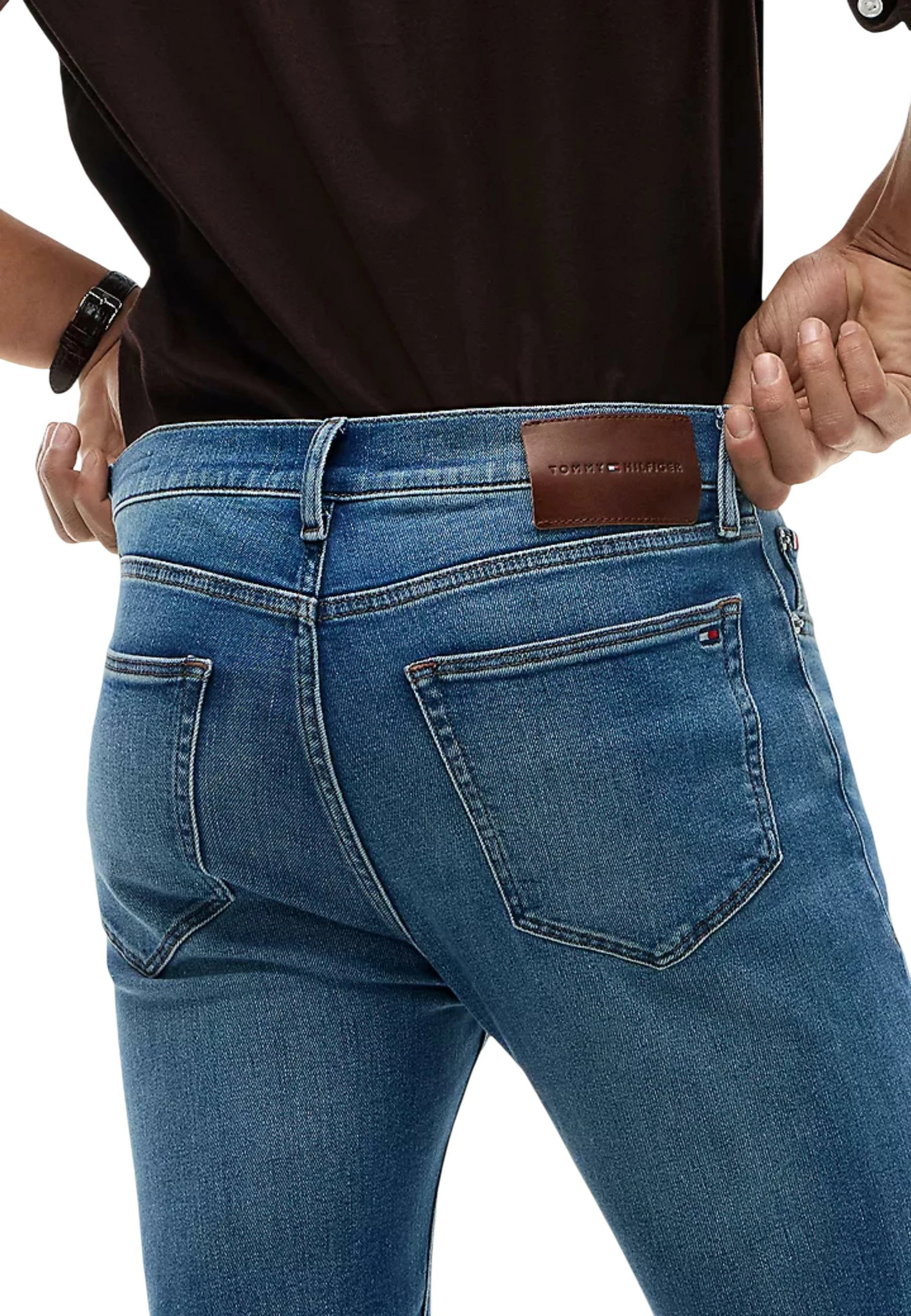 Xhinse për meshkuj Tommy Hilfiger Bleecker Slim MW0MW44923, denim blu [Madhësia: W32 L32]