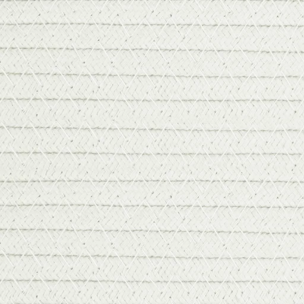 Shportë ruajtëse vidaXL 43x38 cm, pambuk, beige-bardhë