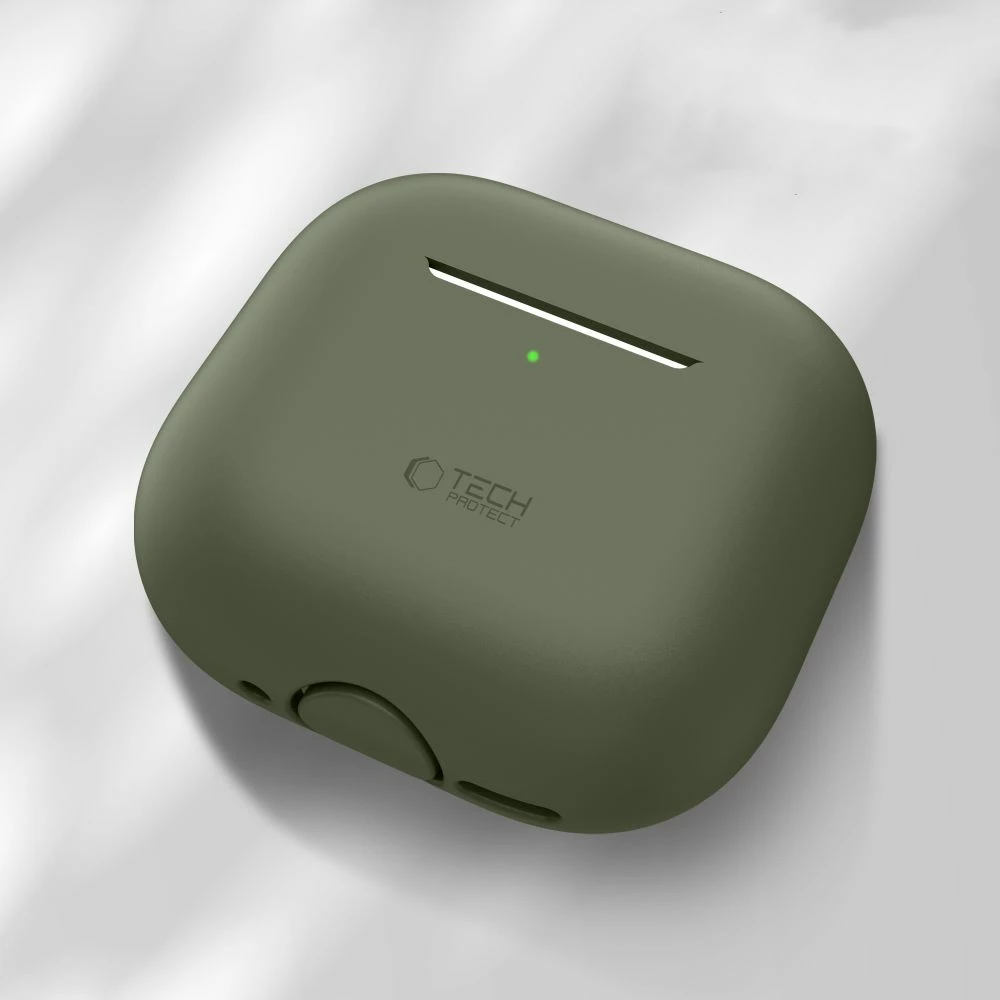 Mbështjellës silikoni Tech-Protect për AirPods 4, i gjelbër