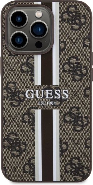 Mbështjellës Guess GUHMP13XP4RPSW për iPhone 13 Pro Max 6.7", hardcase, MagSafe, kafe