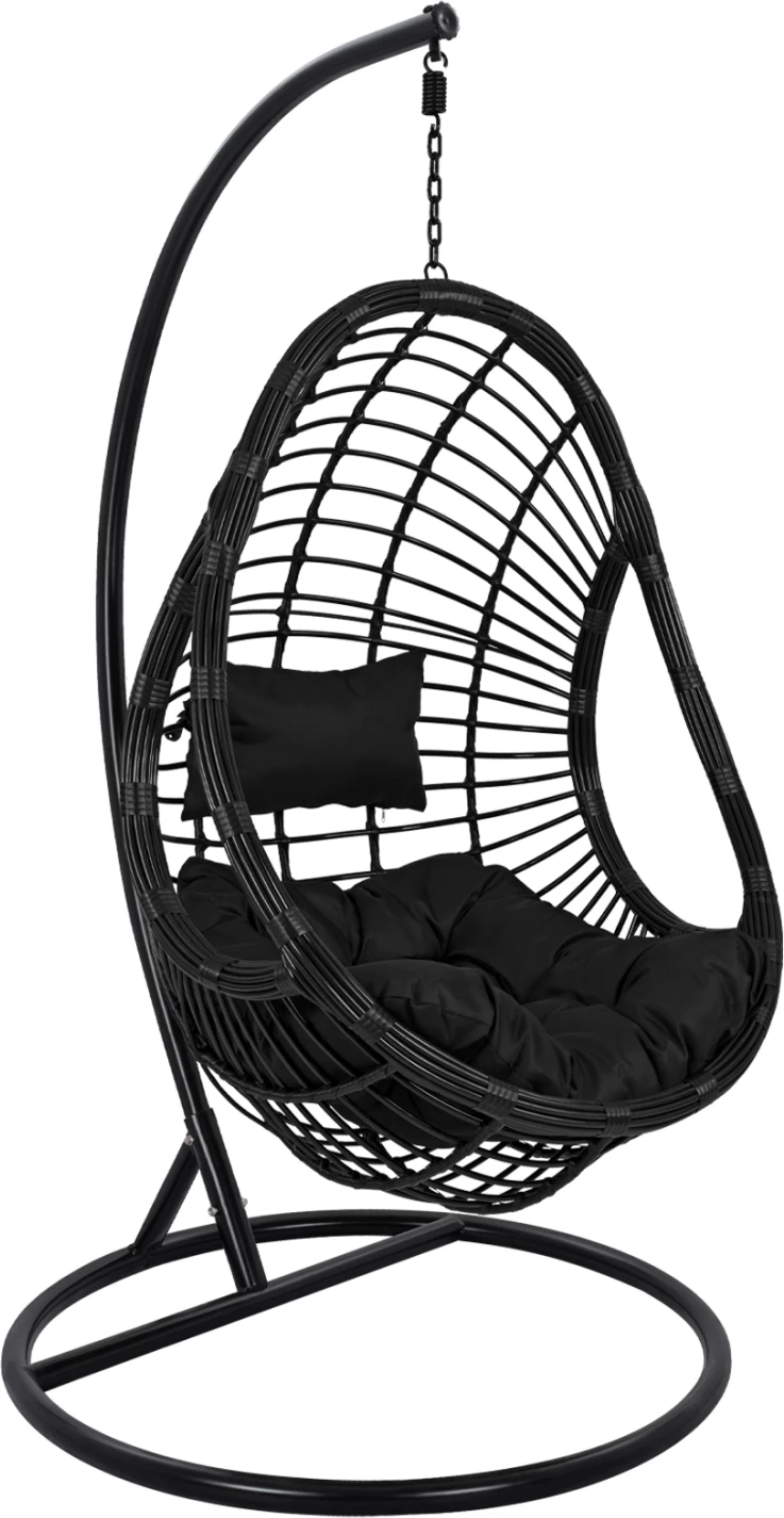 Karrige e varur fole FH5541.02 me thurje të zezë & Jastëkë Diametër 105x195cm