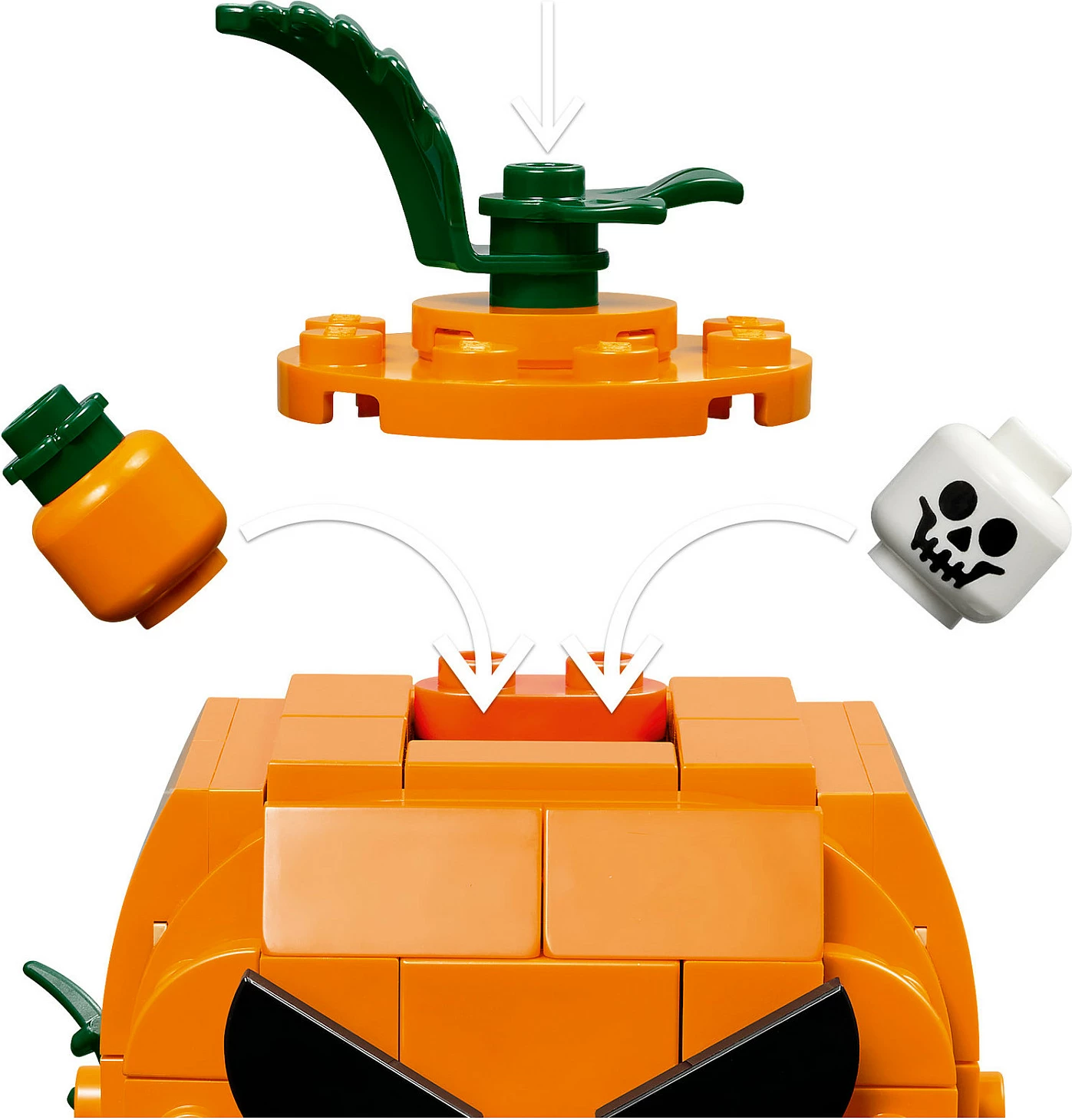 Set ndërtimi LEGO 40822 Jack-O-Lantern Pickup Truck, 177 pjesë, 8+, portokalli