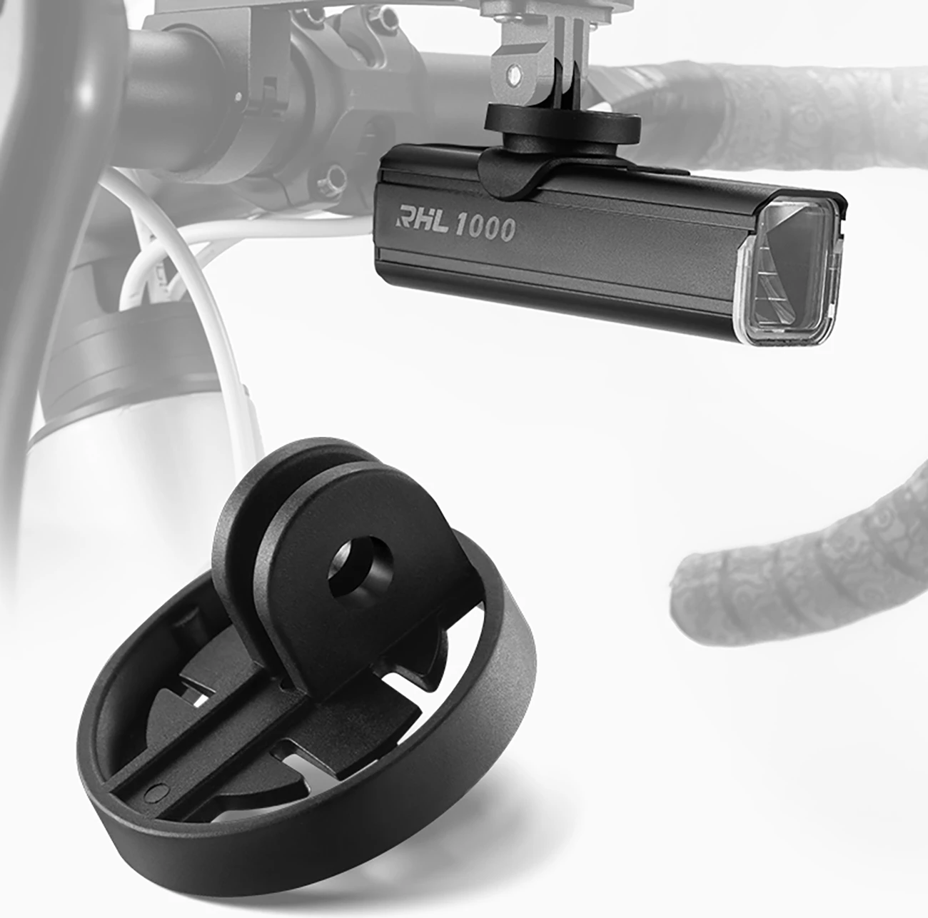 Dritë për biçikletë Rockbros 24610002001, 1000 lm, USB-C, e zezë, set me kabllo