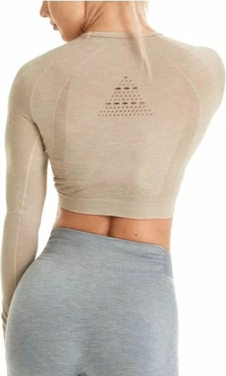 Maicë me mëngë të gjata GymHero Longsleeve LONG-SAND, bezhë M/L [Madhësia: M/L]
