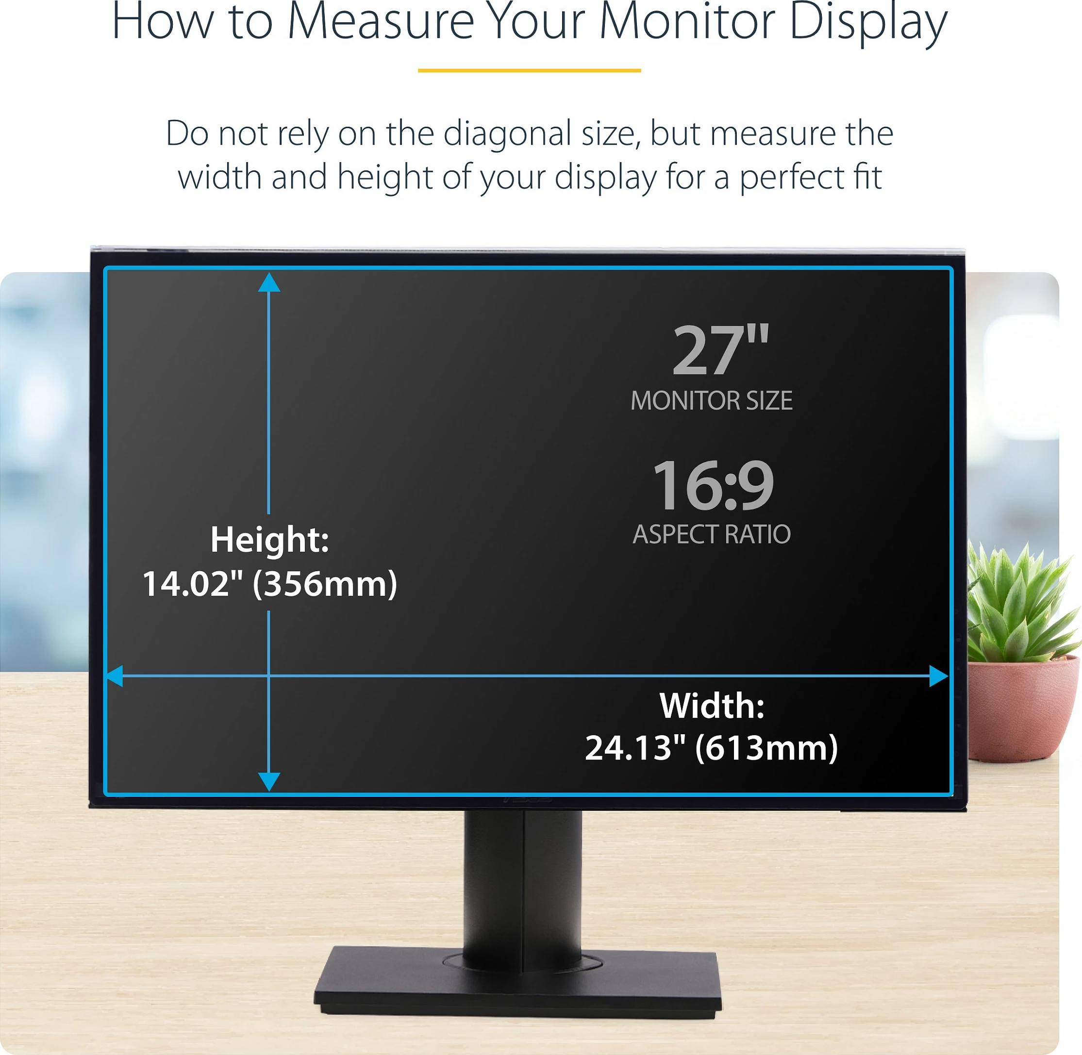 Filter privatësie për monitor StarTech, 27" 16:9, top hanging, glossy, blue light filter, i zi