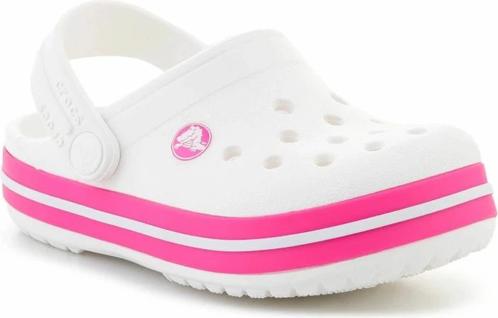 Atlete fëmijësh Crocs Crocband Kids Clog, të bardha/rozë